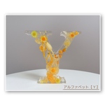 ＊送料無料＊アルファベットＹ イニシャルオブジェ《名入れ・背景カラー入れ可能》- ハーバリウム - 【受注製作】