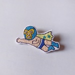 覆面レスラー☆刺繍ブローチ