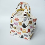 カラフル猫ちゃん【ランチバッグ】裏布なし