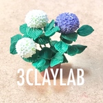 ☆送料無料☆ずっと一緒だよ/紫＋白　紫陽花