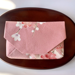 梅の花　数寄屋袋　ちりめん着物リメイク