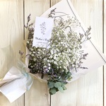母の日♡かすみ草のシンプル花束&スワッグ