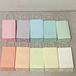 ミルキーカラーの画用紙で作った　紙袋（中）10枚