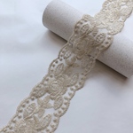 【1y】70mm ローズ チュール刺繍（ゴールド）【1y/90cm】R11-1