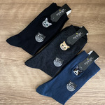 \ 新作/紳士の猫刺繍靴下