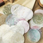 シンプルオシャレ　 コラージュ素材　丸いメモ紙　lgmj