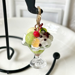 ミニチュア 豪華！抹茶あんみつパフェのチャーム or 片方ピアス