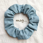 Simple series*°SMOKE BLUE猫シュシュ首輪