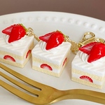 ミニいちごショートケーキキーホルダー（スクエア）