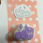 消しゴムはんこ☆キラキラ宝石風