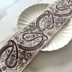 インド刺繍リボン【f-0005】/ブラウン