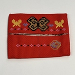 クロスステッチ刺繍　ポケットティッシュケース　蝶々