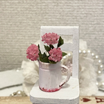ミニチュアフラワー　ピンクの紫陽花