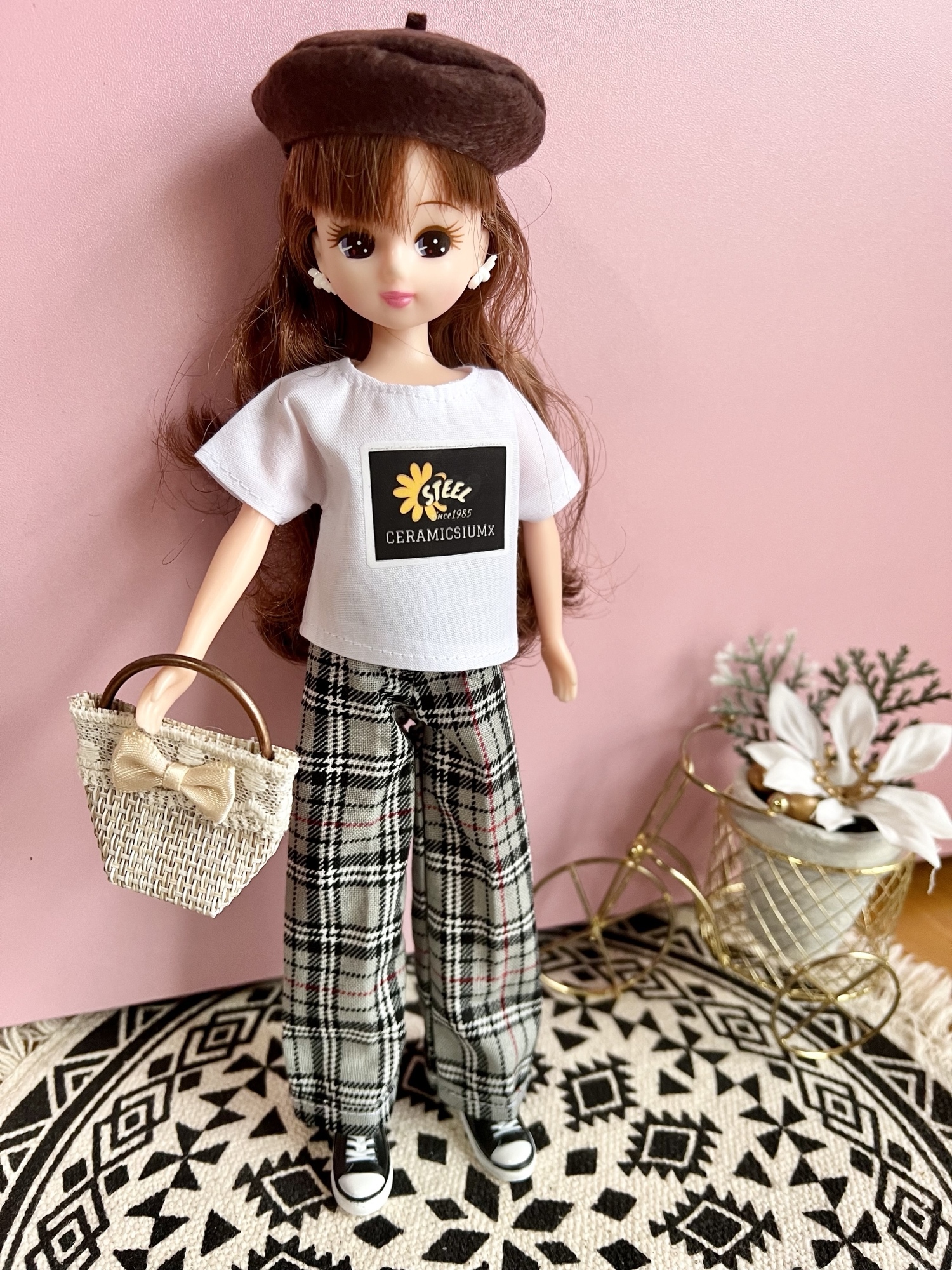 リカちゃんハンドメイド服ブラウスとチュールスカート