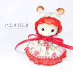 【すぅちゃん様専用】☆いちご柄☆　シルバニア　ワンピース　2点セット