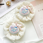人気！リボン付き♡マタニティロゼット　シフォンロゼット　両面マタニティマーク　マタニティー　シフォン　キーホルダー　チャーム　妊娠