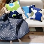 リバーシブルクッション3点セット パッチワーク アニマル 猫 ペンギン 魚 肉球 パンダ リカちゃん リアルクローズ