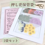 押し花保管袋 2袋セット (送料無料)
