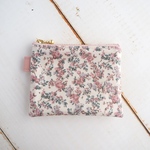 ◆Special Price◆★One side all skeleton pouch　  リバティ　ムーンモス　クラシカルピンク　11×8.5cm　◆　パスケース　小物入れに