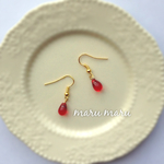 再販52♡チェコドロップ＊シャム＊ピアス・イヤリング