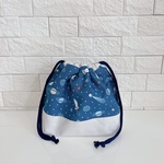 保冷お弁当袋⭐️宇宙柄🪐マチ12cm 大きめ