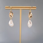 ロング 淡水パール バロックパール 揺れる ピアス