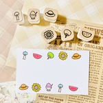 『 夏 ミニスタンプ ①』6点セット  消しゴムはんこ