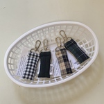 【SALE】ピースフルキーリング (ギンガムチェック、チェック柄)