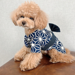 犬服 浴衣【和柄 ネイビー】