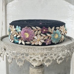 [実物のお色味と違う場合があります] インド刺繍リボン　花　インド刺繍　スパンコール　刺繍リボン　リボン　りぼん　※10月8日よりゆうパケットにて発送