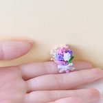 ミニチュア　紫陽花アレンジメント　ハンドメイド