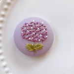 ビーズ刺繍くるみボタン（ヘアゴム/ヘアゴム）