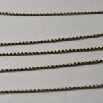 アクセサリーパーツ チェーン ボールチェーン φ1mm 金古美 2ｍ[4582434314596]