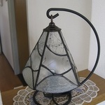 ◆再販　昭和レトロガラスのカフェランプ　ヴィンテージガラス　　◆ステンドグラス