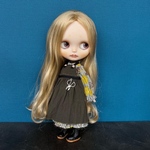 sale！　リメイク　紅茶染ボタニカルワンピース　ブライスアウトフィット