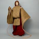 1/6ドール服★ナイン オビツメンズ 12インチ　狩衣（七宝・弁柄色）