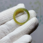 天然A貨翡翠　指輪／リング　黄翡翠　サイズ18.1mm 16号　グアテマラ産　鑑定書あり