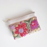 ミニポーチ＊赤   インド刺繍 プレゼント ギフト