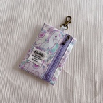 ランドセルキーケース リールキー 女の子 ユニコーン 紫