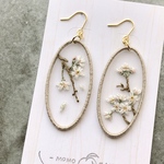 桜のオーガンジー刺繍ピアス/イヤリング（手刺繍）