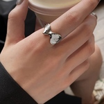 ▼SALE▼《再入荷》silver925 ニュアンス プレート リング シルバー925  オープンリング カフリング シンプル ラップリング【R-149】