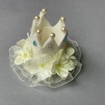 紫陽花💠ミニミニクラウン👑(オフホワイト) 冠/ティアラ ペットアクセサリー