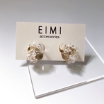 【EIMI】クリア　うるうるビーズ【チタンピアス★ネジ式イヤリング】˚✧⁎⁺˳✧༚