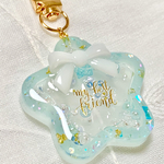 ♡涼しげブルースター　シェイカーキーホルダー♡