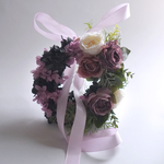 アリスの薔薇リース（パープル）【プリザーブド・アーティシャルフラワーリース】