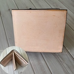 新作品　ブラウン系　ブライドレザー ヌメ革　本革 メンズ  二つ折り財布 小銭入れあり コンパクト人気商品