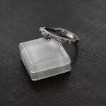 タンザナイト　6爪デコCZリング　SILVER925　