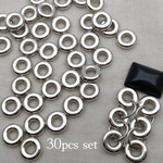 30個セット!10.5mm シルバー ラウンドリング  アクリル/メタリック/軽量/樹脂/メッキ/CCB