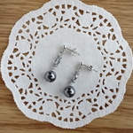 パール＆チェコカットカットビーズ　ピアス