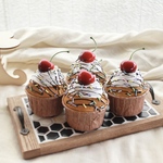 【限定販売】カラーチョコスプレー付＊クレイカップケーキCHERRY